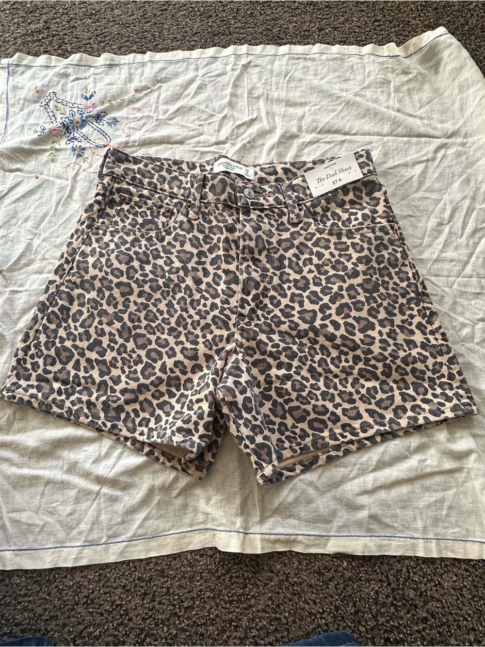 Abercrombie & Fitch Leopard Print Women’s Shorts in Tan and Black